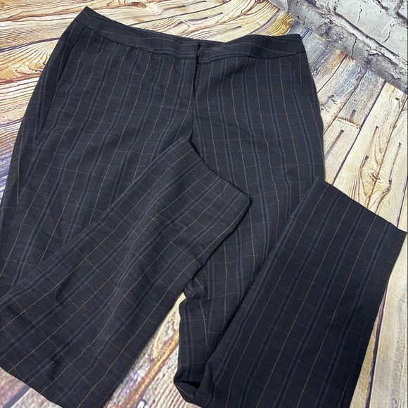 Size 4 Amanda & Chelsea Blue Plaid Fall Dress Pants - Picture 4 of 5